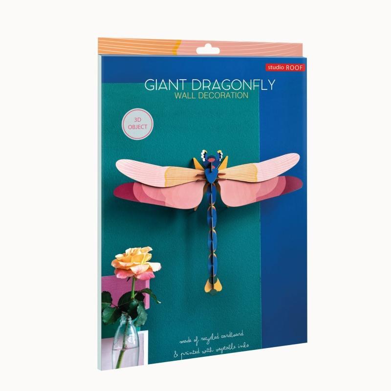 DIY 3D Wall Decoration - Giant Dragonfly Pink
